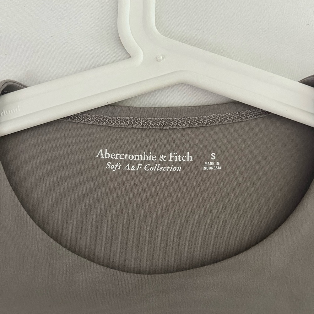 Abercrombie & Fitch Soft A&F Collection Scoop Neck Bodysuit - Taupe S